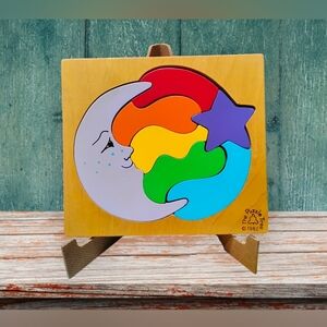 Children's Vintage Wood 7-piece Puzzle